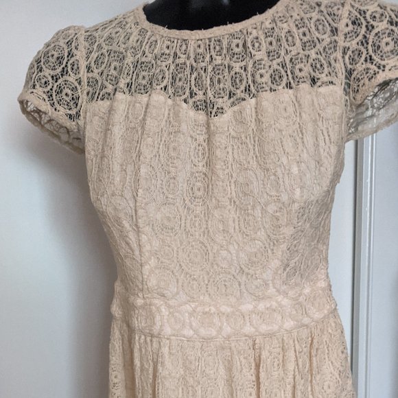 Ivory Layered Lace Dress Pins and Needles UO - Picture 1 of 6